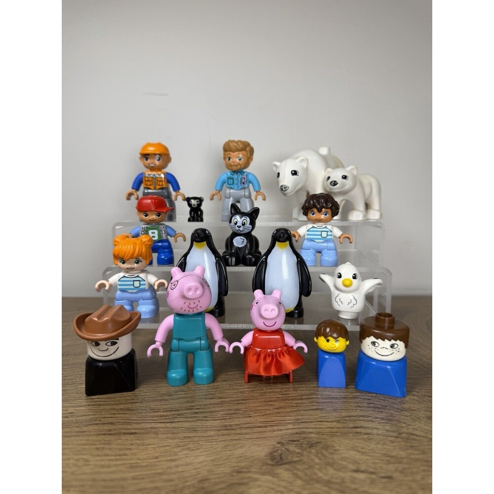 LEGO Duplo 17 Pc Mixed Figures Animals, People, Chunky ~ Peppa Pig